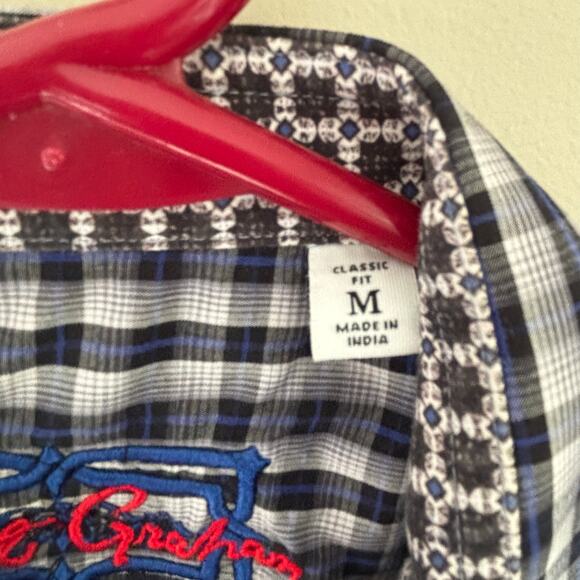 Robert Graham Men's M Checkered Plaid Button Up Contrasting Cuffs Casual - Picture 4 of 10